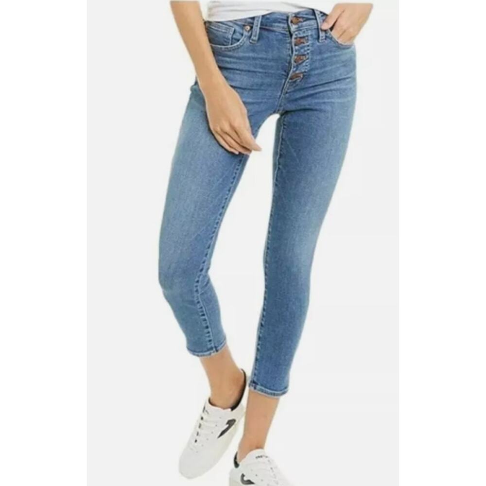 Madewell 9" Mid-Rise Skinny Crop Jeans: Button-Front  Denim  Size 27